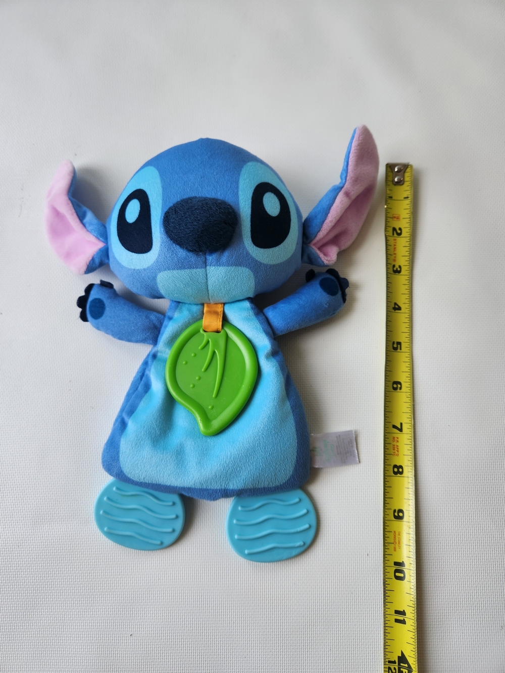 Disney Stitch Baby Crinkle Toy Infant Toddler Leaf Teether Security Lovey Plush - Picture 3 of 4